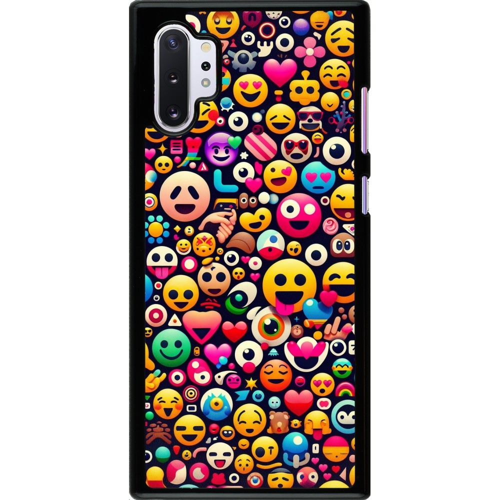Samsung Galaxy Note 10+ Case Hülle - Emoji Mix Farbe