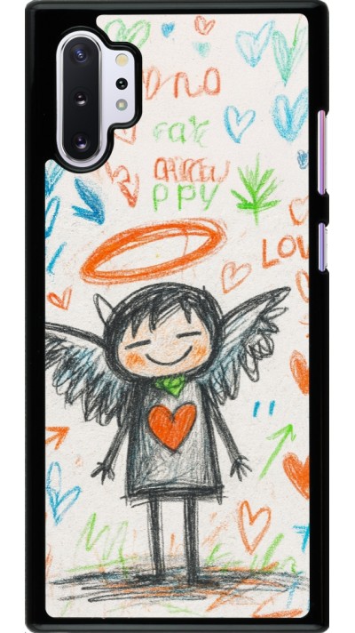 Coque Samsung Galaxy Note 10+ - Little Angel Sketch Love