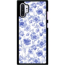 Samsung Galaxy Note 10+ Case Hülle - Spring 23 watercolor blue flowers