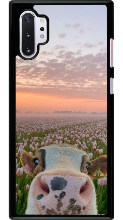 Coque Samsung Galaxy Note 10+ - Cow with tulips Spring 2026