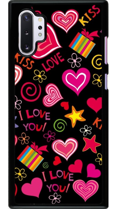Samsung Galaxy Note 10+ Case Hülle - Valentine 2023 love symbols