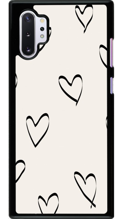 Samsung Galaxy Note 10+ Case Hülle - Valentine 2023 minimalist hearts