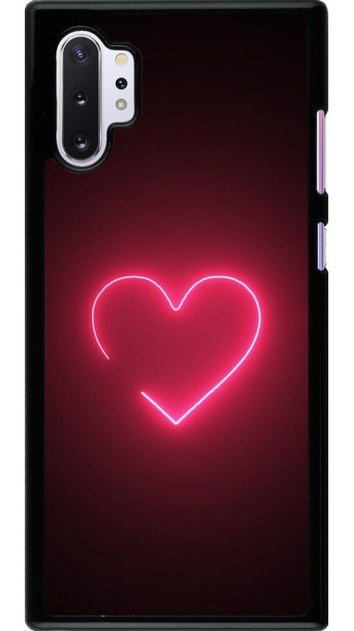 Samsung Galaxy Note 10+ Case Hülle - Valentine 2023 single neon heart