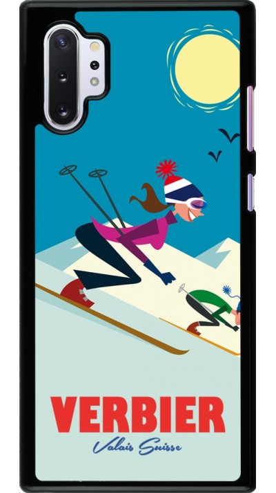 Samsung Galaxy Note 10+ Case Hülle - Verbier Ski Downhill