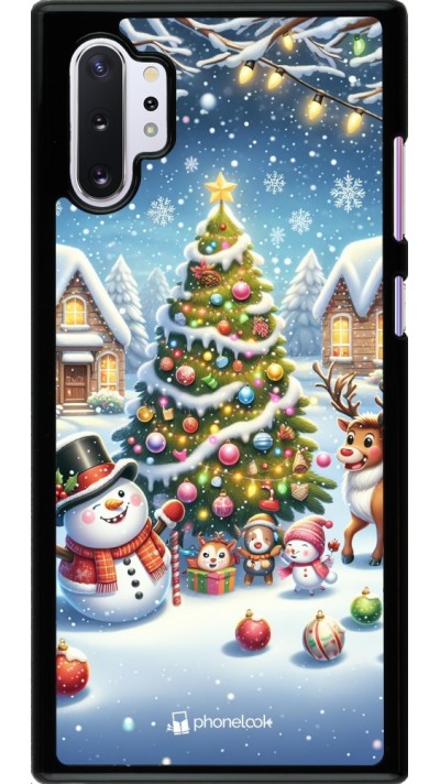 Samsung Galaxy Note 10+ Case Hülle - Weihnachten 2023 Schneemann und Tannenbaum