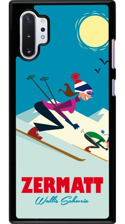 Samsung Galaxy Note 10+ Case Hülle - Zermatt Ski Downhill