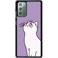 Samsung Galaxy Note 20 Case Hülle - Chat auf lila Hintergrund