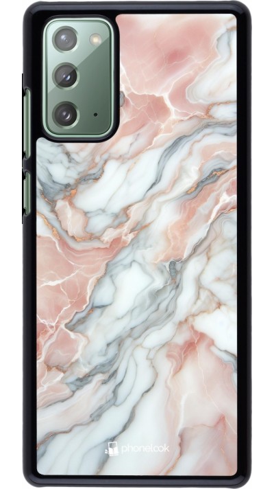 Samsung Galaxy Note 20 Case Hülle - Rosa Leuchtender Marmor