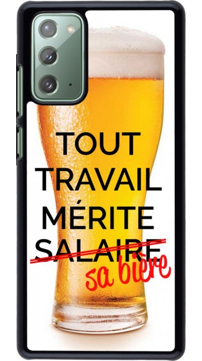 Coque Samsung Galaxy Note 20 - Tout travail mérite sa bière