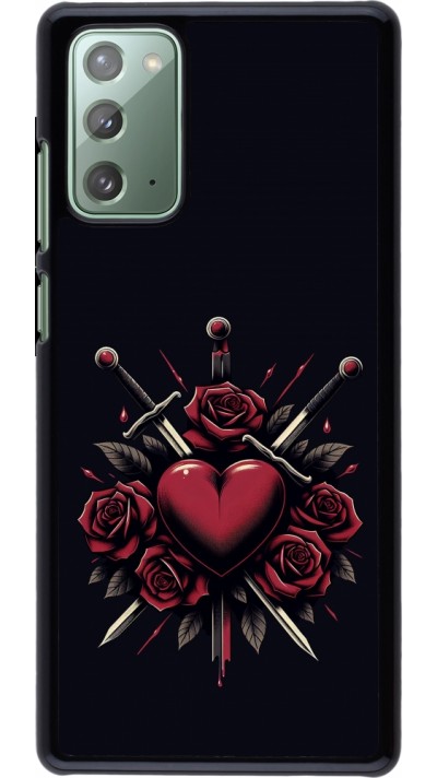 Samsung Galaxy Note 20 Case Hülle - Valentine 2024 gothic love