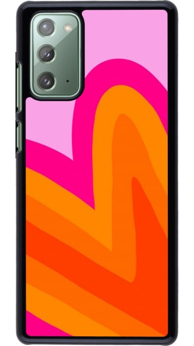 Samsung Galaxy Note 20 Case Hülle - Valentine 2024 heart gradient