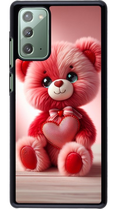 Samsung Galaxy Note 20 Case Hülle - Valentin 2024 Rosaroter Teddybär