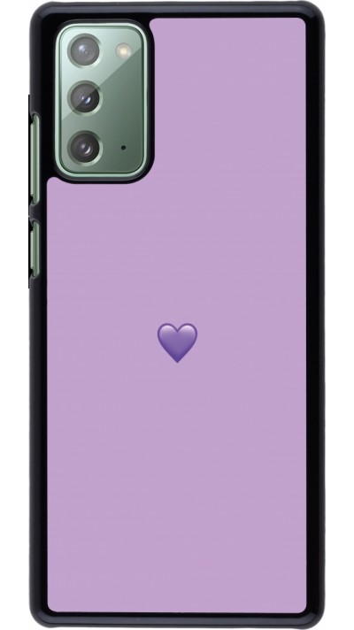 Samsung Galaxy Note 20 Case Hülle - Valentine 2023 purpule single heart