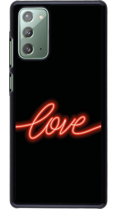 Samsung Galaxy Note 20 Case Hülle - Valentine 2023 neon love