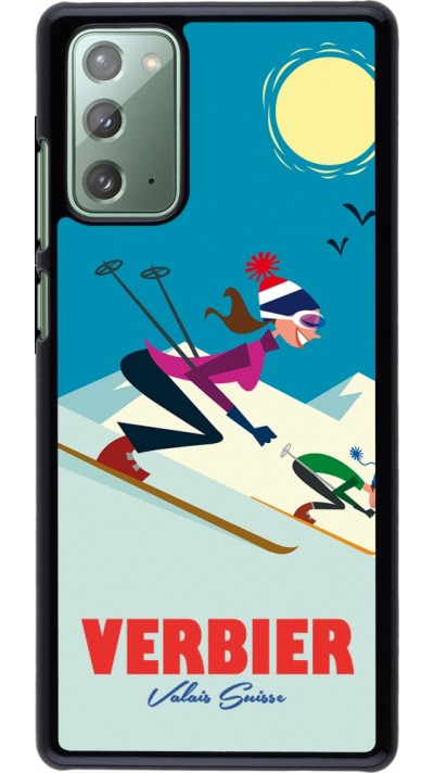 Samsung Galaxy Note 20 Case Hülle - Verbier Ski Downhill