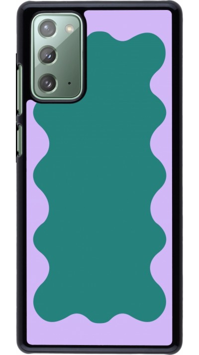 Samsung Galaxy Note 20 Case Hülle - Wavy Rectangle Green Purple