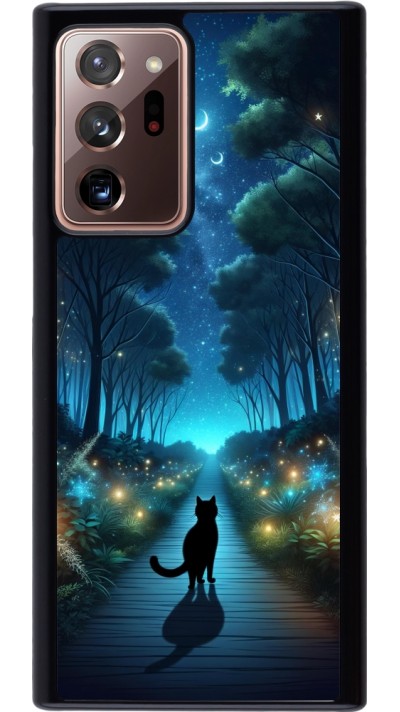 Samsung Galaxy Note 20 Ultra Case Hülle - Schwarze Katze Spaziergang