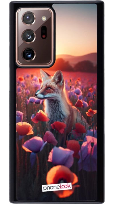 Samsung Galaxy Note 20 Ultra Case Hülle - Purpurroter Fuchs bei Dammerung