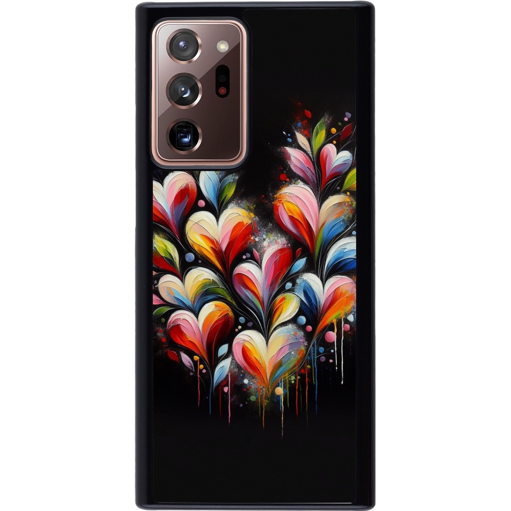 Samsung Galaxy Note 20 Ultra Case Hülle - Valentin 2024 Schwarzes Herz Abstrakt