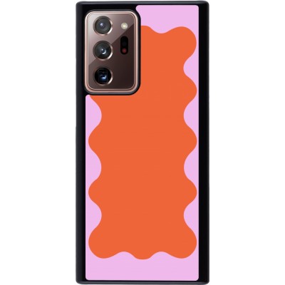Samsung Galaxy Note 20 Ultra Case Hülle - Wavy Rectangle Orange Pink