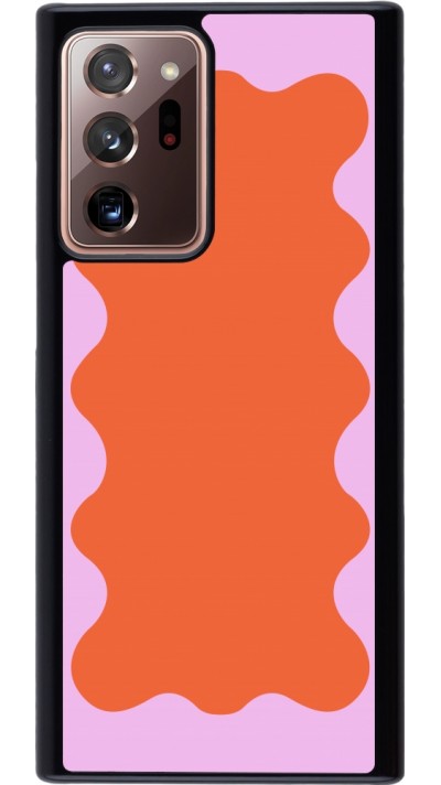 Samsung Galaxy Note 20 Ultra Case Hülle - Wavy Rectangle Orange Pink