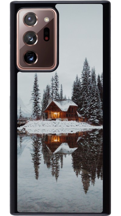 Samsung Galaxy Note 20 Ultra Case Hülle - Winter 25 Winter house forest afternoon