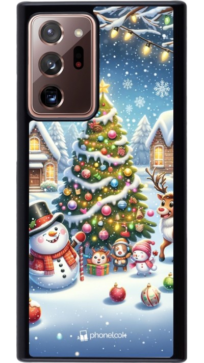 Samsung Galaxy Note 20 Ultra Case Hülle - Weihnachten 2023 Schneemann und Tannenbaum