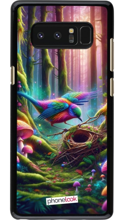 Samsung Galaxy Note8 Case Hülle - Vogel Nest Wald