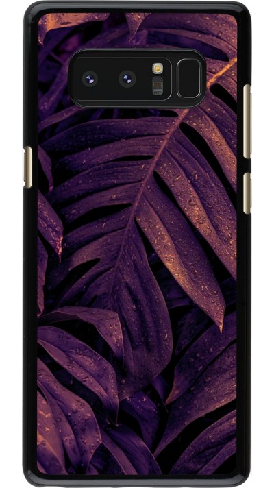 Samsung Galaxy Note8 Case Hülle - Purple Light Leaves