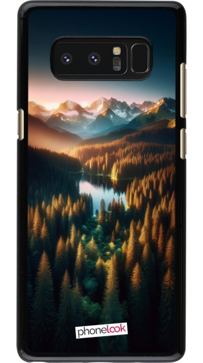 Samsung Galaxy Note8 Case Hülle - Sonnenuntergang Waldsee