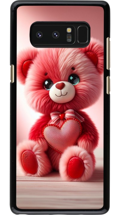 Samsung Galaxy Note8 Case Hülle - Valentin 2024 Rosaroter Teddybär