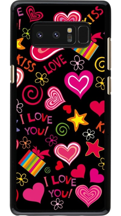 Samsung Galaxy Note8 Case Hülle - Valentine 2023 love symbols