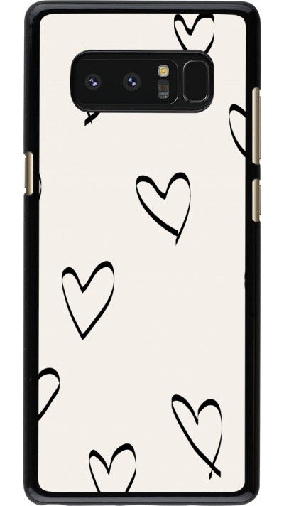 Samsung Galaxy Note8 Case Hülle - Valentine 2023 minimalist hearts