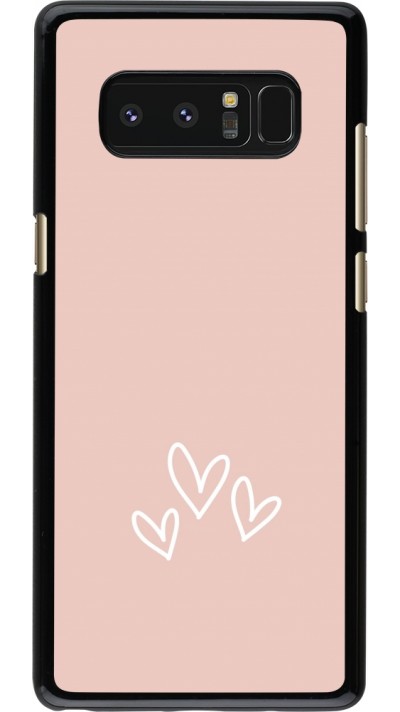 Samsung Galaxy Note8 Case Hülle - Valentine 2023 three minimalist hearts