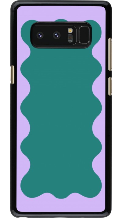 Samsung Galaxy Note8 Case Hülle - Wavy Rectangle Green Purple