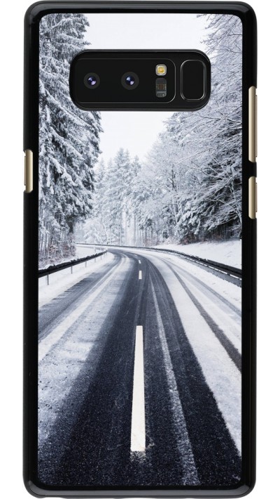 Samsung Galaxy Note8 Case Hülle - Winter 22 Snowy Road