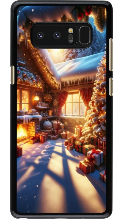Samsung Galaxy Note8 Case Hülle - Weihnachten Chalet Feerie