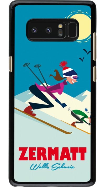 Samsung Galaxy Note8 Case Hülle - Zermatt Ski Downhill