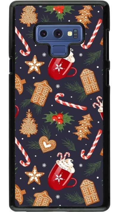 Samsung Galaxy Note9 Case Hülle - Christmas 25 Pattern Gingerbread House