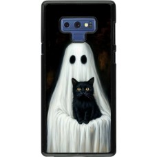 Samsung Galaxy Note9 Case Hülle - Halloween 2025 Ghost with black cat