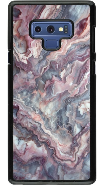 Samsung Galaxy Note9 Case Hülle - Violetter silberner Marmor