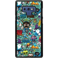 Samsung Galaxy Note9 Case Hülle - Mixed Cartoons Turquoise