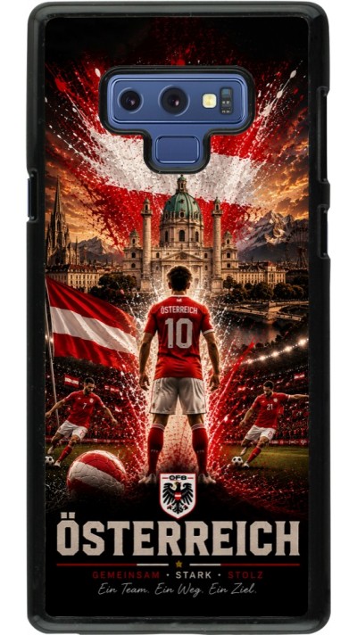 Samsung Galaxy Note9 Case Hülle - Fussball Österreich splash 2026