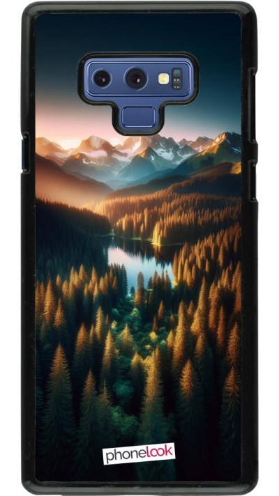 Samsung Galaxy Note9 Case Hülle - Sonnenuntergang Waldsee