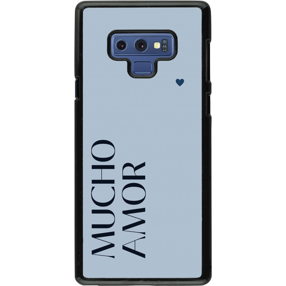 Samsung Galaxy Note9 Case Hülle - Valentine 2024 mucho amor azul
