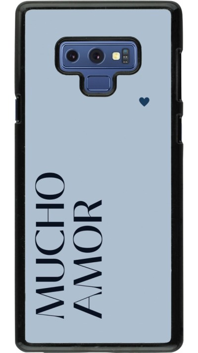 Samsung Galaxy Note9 Case Hülle - Valentine 2024 mucho amor azul
