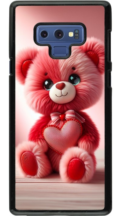 Samsung Galaxy Note9 Case Hülle - Valentin 2024 Rosaroter Teddybär