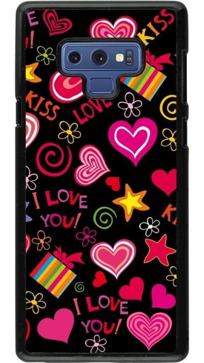 Samsung Galaxy Note9 Case Hülle - Valentine 2023 love symbols