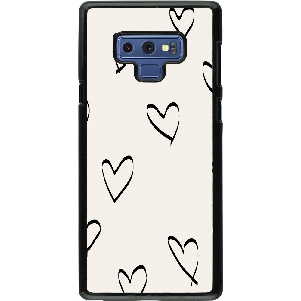 Samsung Galaxy Note9 Case Hülle - Valentine 2023 minimalist hearts