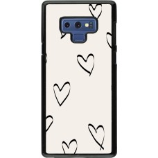Samsung Galaxy Note9 Case Hülle - Valentine 2023 minimalist hearts